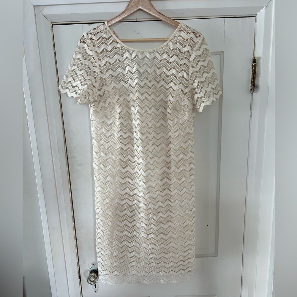 Ivory chevron dress